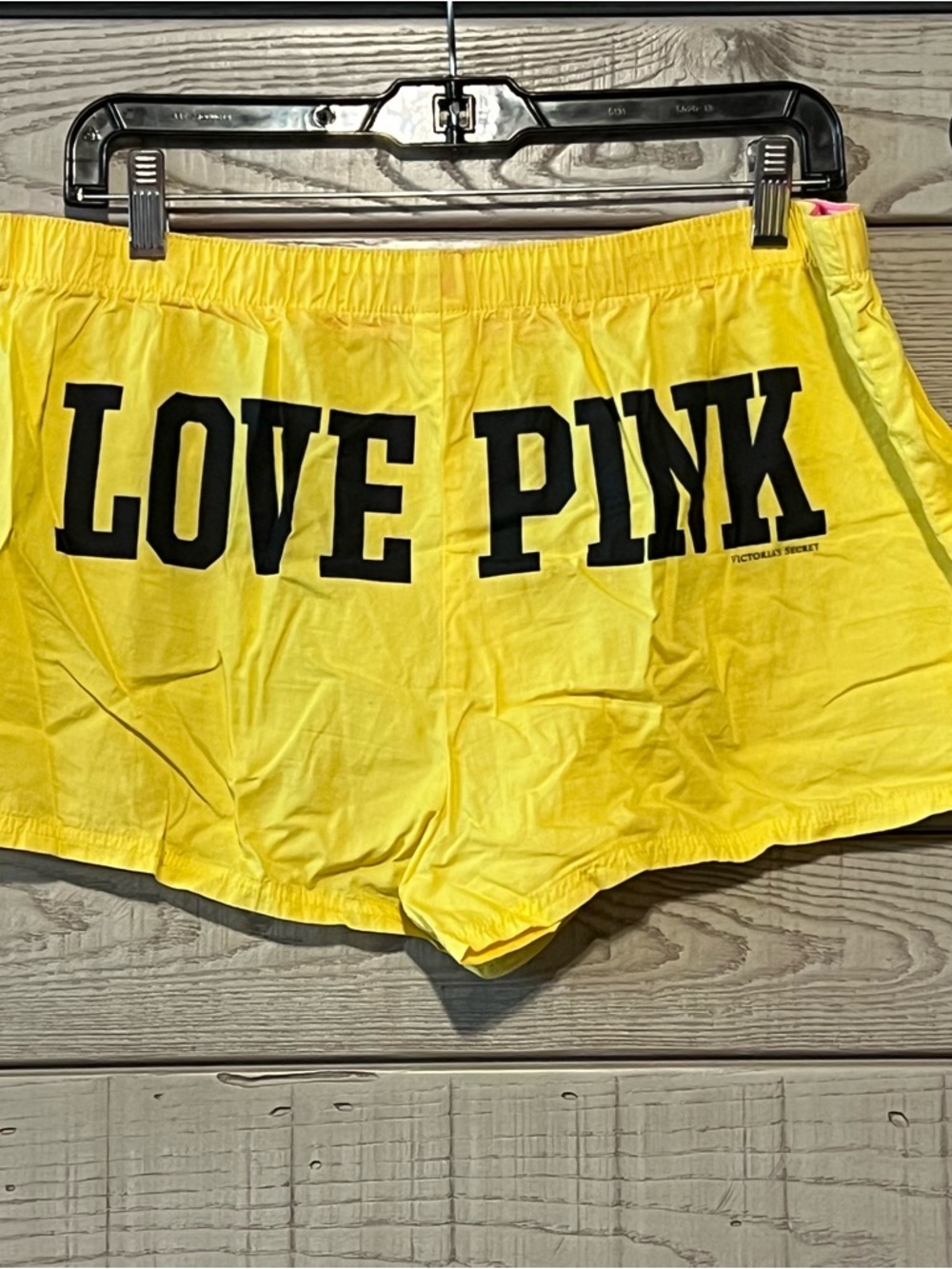 PINK by Victoria's Secret Bright Yellow Lounge Sleep Shorts Y2K